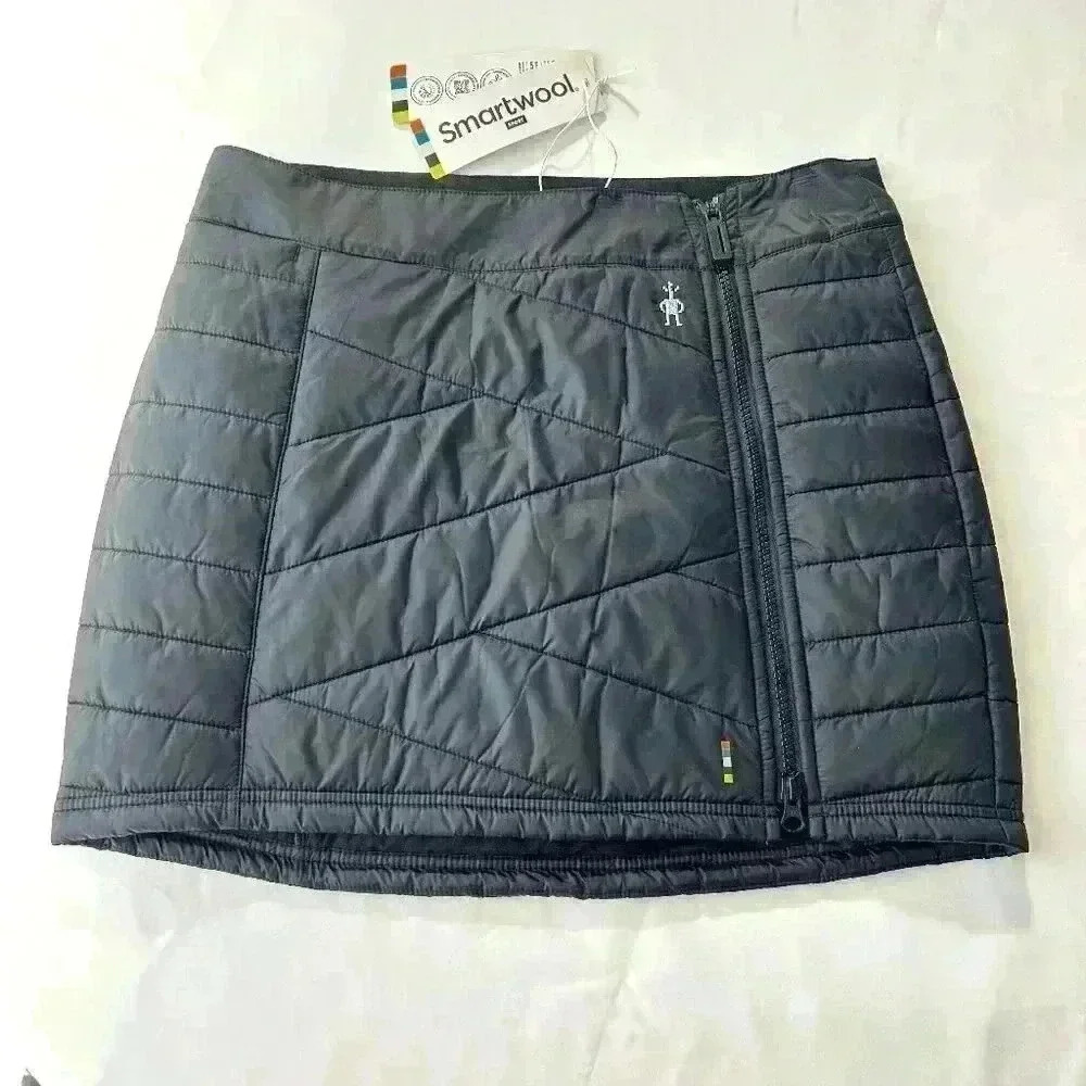 Smartwool Quilted Mini Skirt in Charcoal Gray